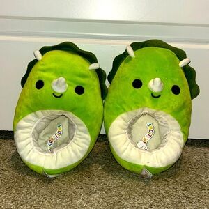 Squishmallows Kids Dino Slippers Plush